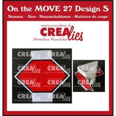 Crealies on the MOVE Design S Drieh. kaart halve diag. vierkanten CLMOVE27 10x12/19 cm (115634/4827) *