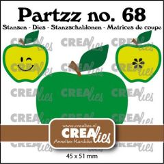 Crealies Partzz Appel groot CLPartzz68 45x51 mm (115634/5068) *