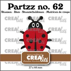 Crealies Partzz Lieveheersbeestje groot CLPartzz62 37 x 44 mm (115634/5062) *