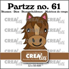 Crealies Partzz Paard CLPartzz61 32x50mm (115634/5061) *