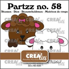 Crealies Partzz Schaap CLPartzz58 50x40mm (115634/5058) *
