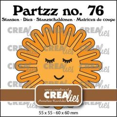 Crealies Partzz Vrolijke zon CLPartzz76 55x55 - 60x60 mm (115634/5076) *