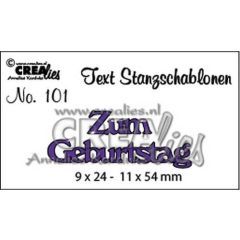 Crealies Tekststans (DE) Zum Geburtstag 9x24-11x54mm / CLTSS101 (115634/3601) *