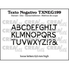 Crealies Texto Alfabet TXNEG199 6,6mm high (115634/7999) *