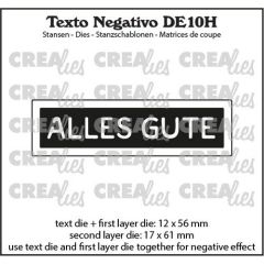 Crealies Texto DE: ALLES GUTE (horizontaal) DE10H max.17x61mm (115634/6728) *