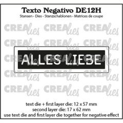Crealies Texto DE: ALLES LIEBE (horizontaal) DE12H max.17x62mm (115634/6729) *