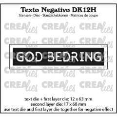 Crealies Texto DK: GOD BEDRING (horizontaal) DK12H max.17x68mm (115634/6737) *