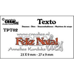 Crealies Texto Feliz Natal (PT) TPT02 23 X 9 mm - 27 x 9 mm (115634/5702) *