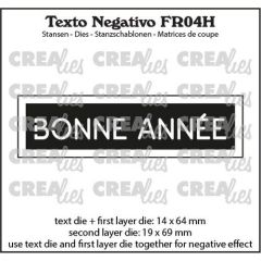 Crealies Texto FR: BONNE ANNÉE (horizontaal) FR04H max. 19x69mm (115634/6710) *