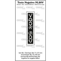 Crealies Texto Negativo VOOR JOU (V) - (NL) NL20V max. 16 x 66 mm (115634/7320) *