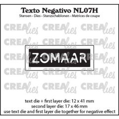 Crealies Texto Negativo ZOMAAR (H) - (NL) NL07H 46x17mm (115634/7133) *
