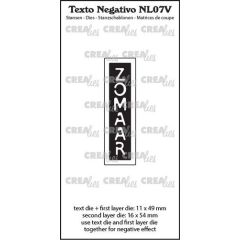 Crealies Texto Negativo ZOMAAR (V) - (NL) NL07V 16x54mm (115634/7333) *