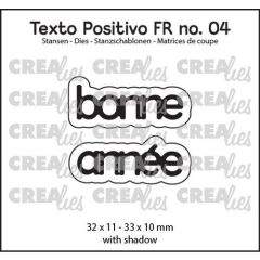Crealies Texto Positivo bonne année - FR (H) 32x11 - 33x10mm (POSFR04) *