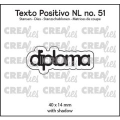 Crealies Texto Positivo diploma - NL (H)  40x14 mm (POSNL51) *