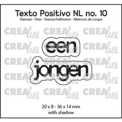 Crealies Texto Positivo een jongen - NL (H) 20x8 - 36x14 mm (POSNL10) *