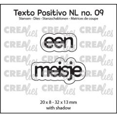 Crealies Texto Positivo een meisje - NL (H) 20x8 - 32x13 mm (POSNL09) *