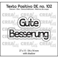 Crealies Texto Positivo Gute Besserung - DE (H) 27x11 - 54x14mm (POSDE102) *
