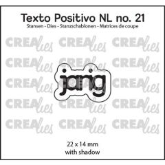 Crealies Texto Positivo jarig - NL (H) 22x14 mm (POSNL21) *