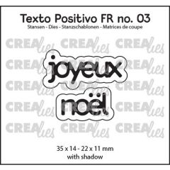 Crealies Texto Positivo joyeux noël - FR (H) 35x14 - 22x11mm (POSFR03) *
