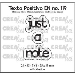 Crealies Texto Positivo just a note - EN (H) 21x13 - 7x8 - 25x11mm (POSEN119) *