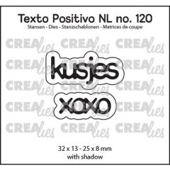 Crealies Texto Positivo kusjes xoxo - NL (H) 32x13 - 25x8mm (POSNL120) *