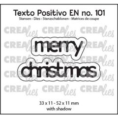 Crealies Texto Positivo merry christmas - EN (H) 33x11 - 52x11mm (POSEN101) *