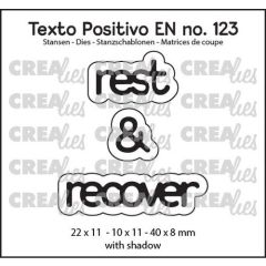 Crealies Texto Positivo rest & recover - EN (H) 22x11 - 10x11 - 40x8mm (POSEN123) *