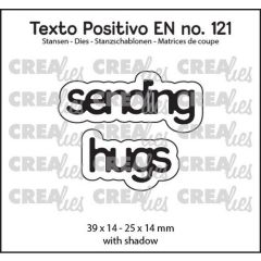 Crealies Texto Positivo sending hugs - EN (H) 39x14 - 25x14mm (POSEN121) *