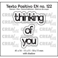 Crealies Texto Positivo thinking of you - EN (H) 41x14 - 11x11 - 19x11mm (POSEN122) *
