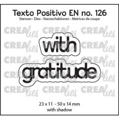 Crealies Texto Positivo with gratitude - EN (H) 23x11 - 50x14mm (POSEN126) *