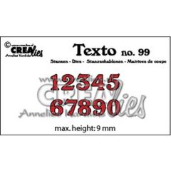 Crealies Texto Stansen cijfers klein CLTX99 max. height: 9 mm (115634/3001) *