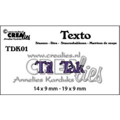 Crealies Texto Til / Tak (DK) TDK01 14 x 9 mm - 19 x 9 mm (115634/4901) *