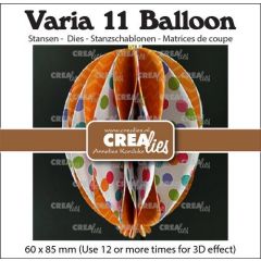 Crealies Varia 3D ballon CLVAR11 60x85mm (115634/1961) *