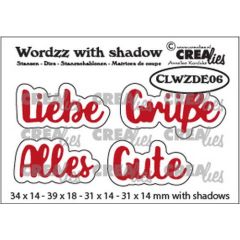 Crealies Wordzz with Shadow Alles Gute (DE) CLWZDE06 39x18mm (115634/5956) *