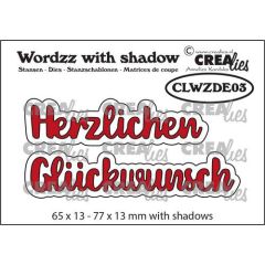 Crealies Wordzz with Shadow Herzlichen Glückwunsch (DE) CLWZDE03 77x13mm (115634/5953) *