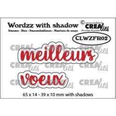 Crealies Wordzz with Shadow meilleurs voeux (FR) CLWZFR02 39x10mm (115634/5972) *
