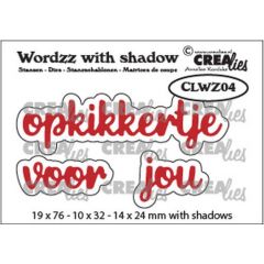 Crealies Wordzz with Shadow opkikkertje voor jou (NL) CLWZ04 19x76mm (115634/5904) *