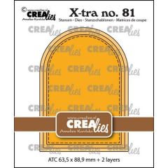 Crealies Xtra ATC boog met stiksteek CLXtra81 63,5x88,9mm (115634/0901) *