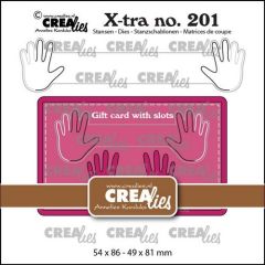 Crealies Xtra Cadeaukaart met schuifsysteem B 54x86 - 49x81 mm (CLXtra201) *