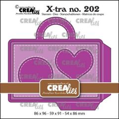 Crealies Xtra Geef een cadeaukaart: Tasje CLXtra202 86x96 - 59x91 - 54x86 mm (115635/3202) *