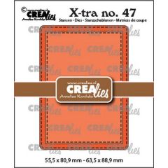 Crealies Xtra no. 47 ATC stiksteeklijn CLXtra47 55,5x80,9mm-63,5x88,9mm (115634/0867) *