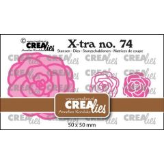 Crealies Xtra Roos klein CLXtra74 50x50mm (115634/0894) *