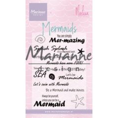 Marianne D Clear Stamps Mermaid sentiments by Marleen (Eng) CS1025 82x117 mm*