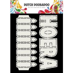 Dutch Doobadoo Card Art tekst Hoera + Kaarsen A5 (NL) 470.713.779*