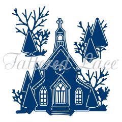 Die - Tattered Lace -  The Magic of Christmas Church + Clear Stamps (ETL346) (AFGEPRIJSD)