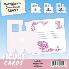 Figure Cards - Trein - Roze (AFGEPRIJSD)
