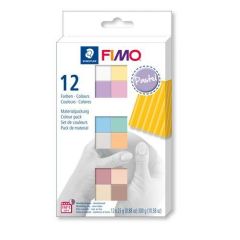 Fimo soft colour pack 12 pastel colours (8023 C12-3)