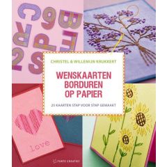 Forte Boek - Wenskaarten borduren op papier Christel en Willemijn Krukkert (118871/6574) *