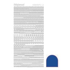 Hobbydots stickervel Cijfers & Letters - Blue (Mirror)
