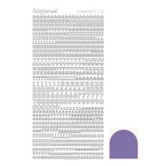 Hobbydots stickervel Cijfers & Letters - Purple (Mirror)